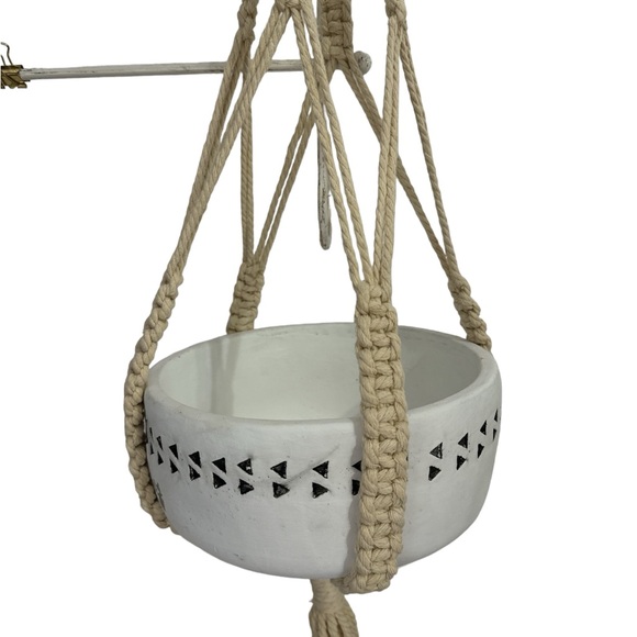 Ceramic Macrame Planter - Picture 3 of 5